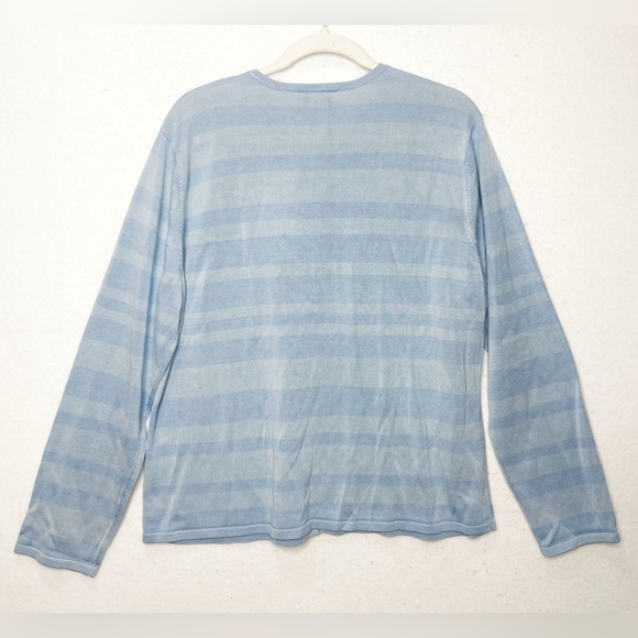 Vintage Talbots Sweater Tank Cardigan Set Women’s XL Light Blue 100% Silk - Picture 2 of 10